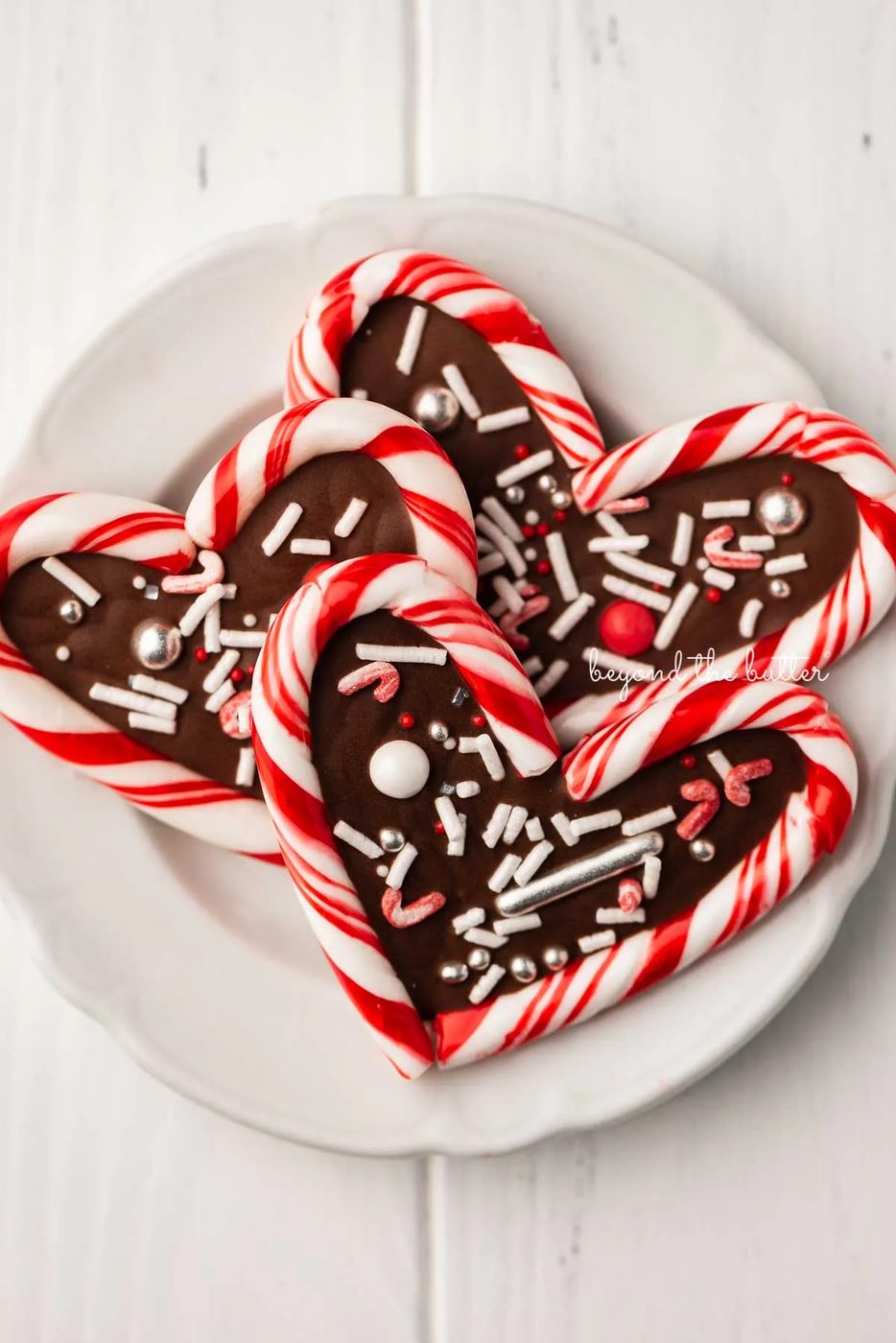 Candy Cane Hearts from the kitchen