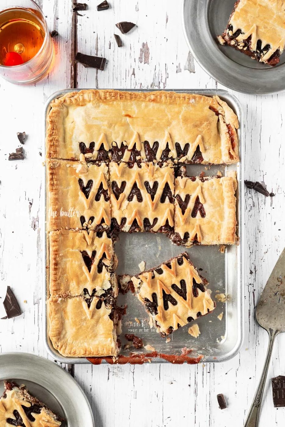 Chocolate Cherry Bourbon Slab Pie recipe | All Images © Sovuh, LLC