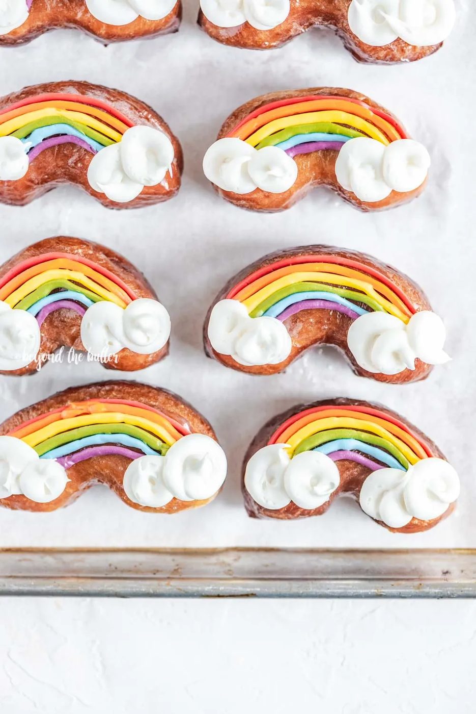Overhead image of house-made Rainbow Donuts | All Images © Sovuh, LLC