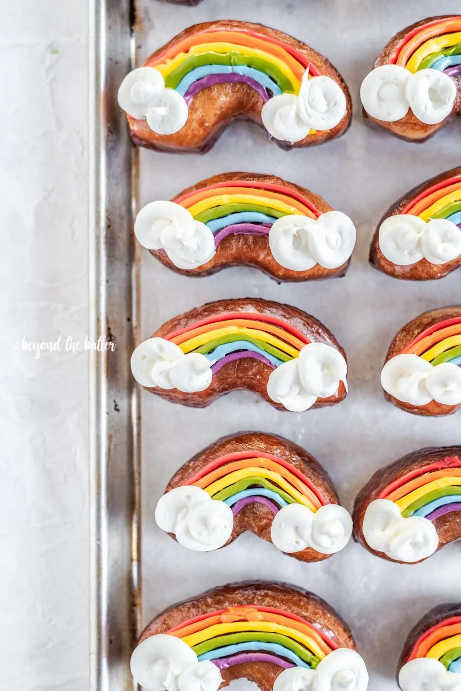 Overhead image of house-made Rainbow Donuts | All Images © Sovuh, LLC