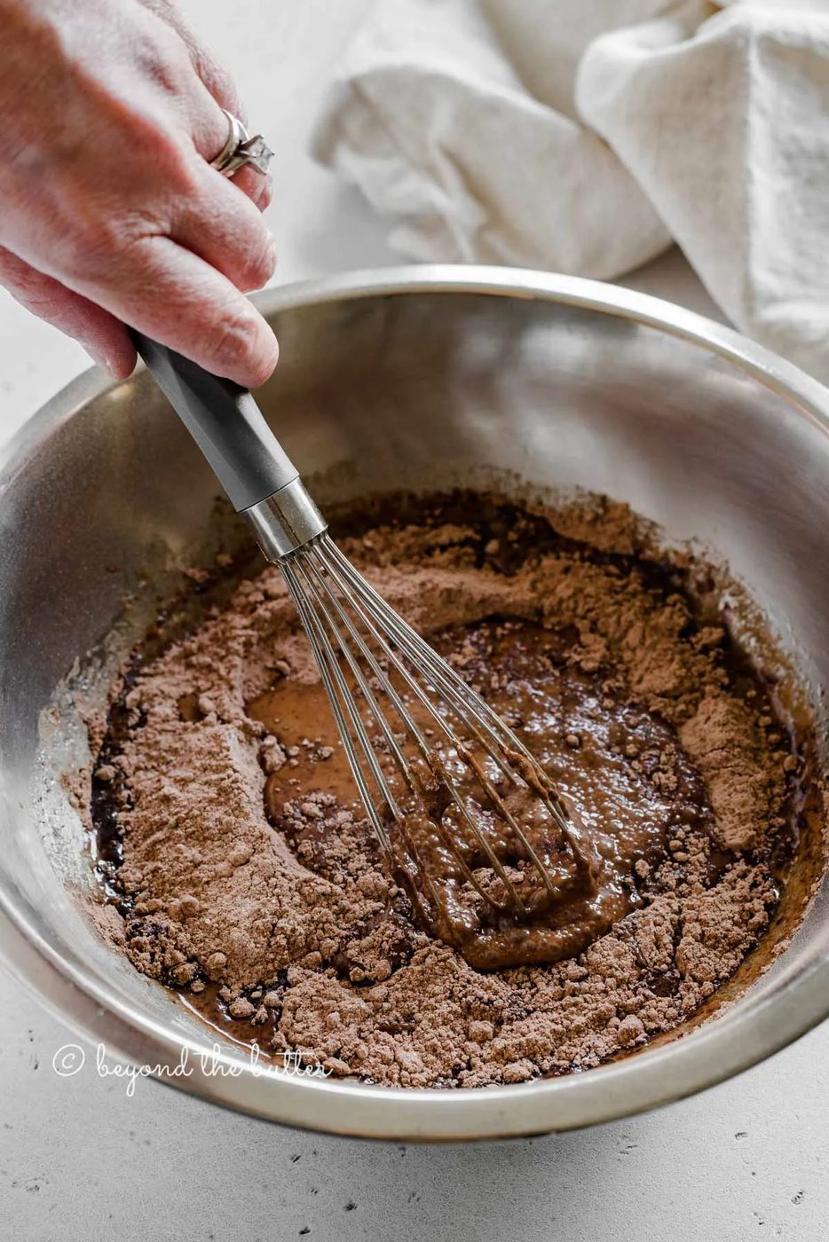 Process shot of making small batch chocolate cupcakes | All images © Sovuh