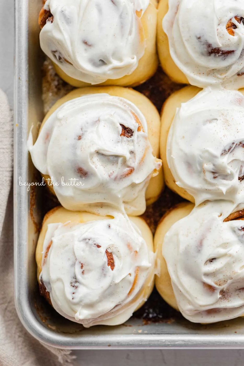 Just frosted small batch cinnamon rolls from Sovuh.com | © Sovuh