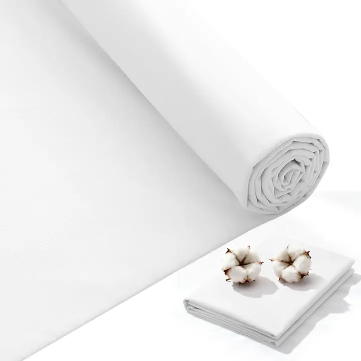 100% Cotton Muslin Fabric — 63" x 2 Yards, White Muslin Cloth