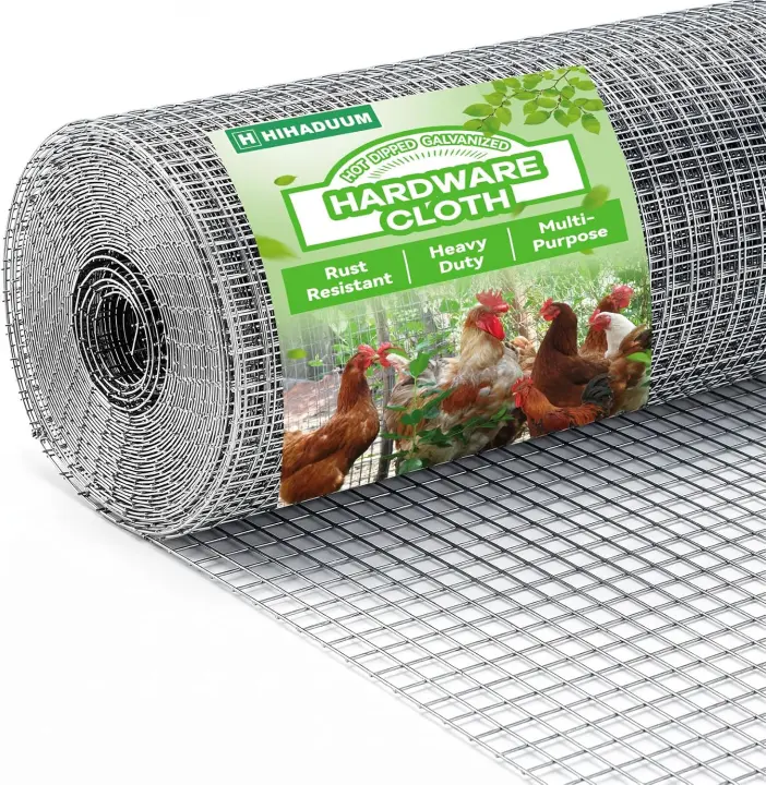 16" x 20' 1/4" 23-Gauge Hardware Cloth Roll — Galvanized Wire Mesh
