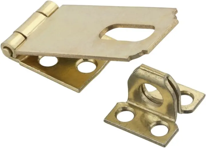 2-1/2" Brass Safety Hasp Latch — Mini Lock Hasp