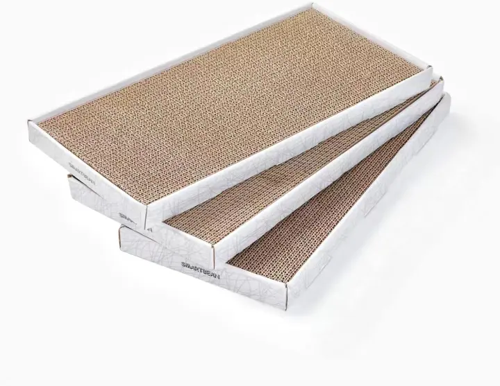 3-Pack Cat Cardboard Scratcher Pad — Reversible Lounge Scratcher