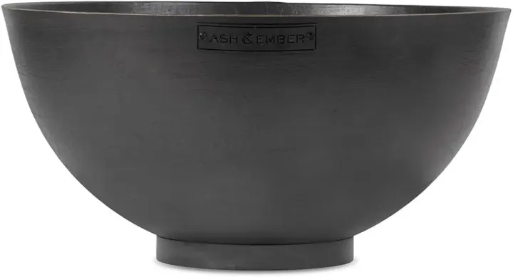 36-inch Hemisphere Cast Iron Fire Pit Bowl — Raw Patina Outdoor Fireplace