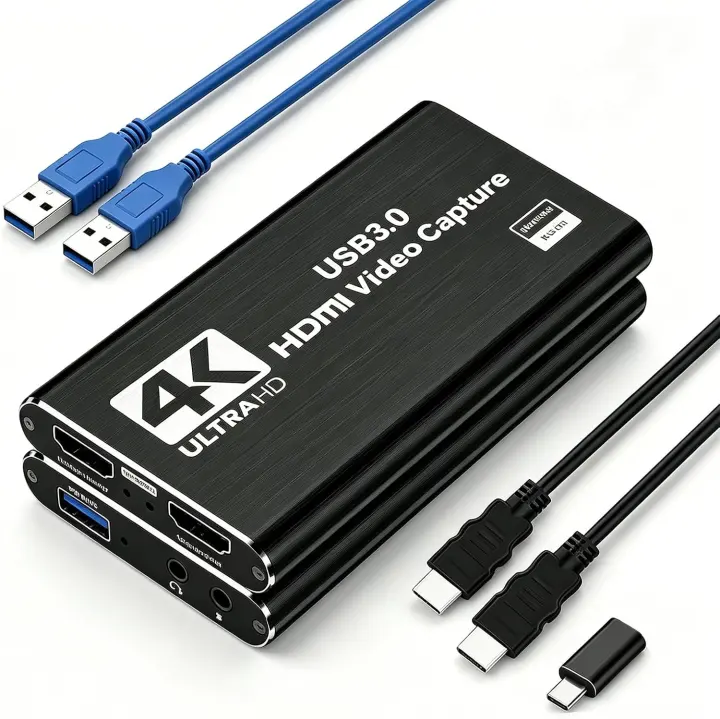 4K HDMI Capture Card (USB 3.0) — 1080p60 Game & Camera Recorder