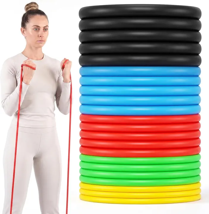 5-Roll Resistance Tubes — 50 ft TPE Latex-Free Exercise Bands