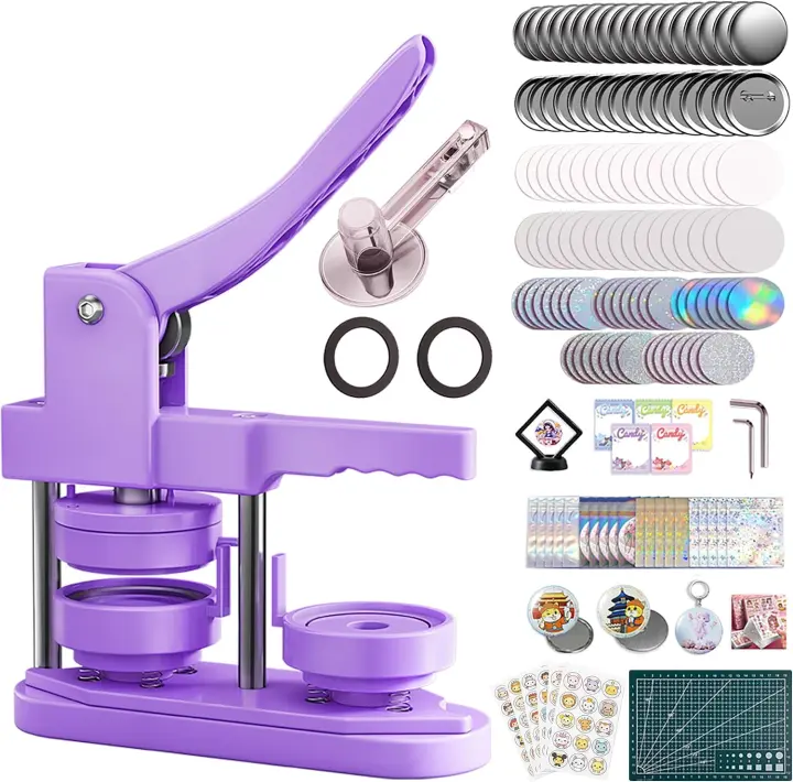 58mm Button Pin Maker Kit — Installation-Free Button Press