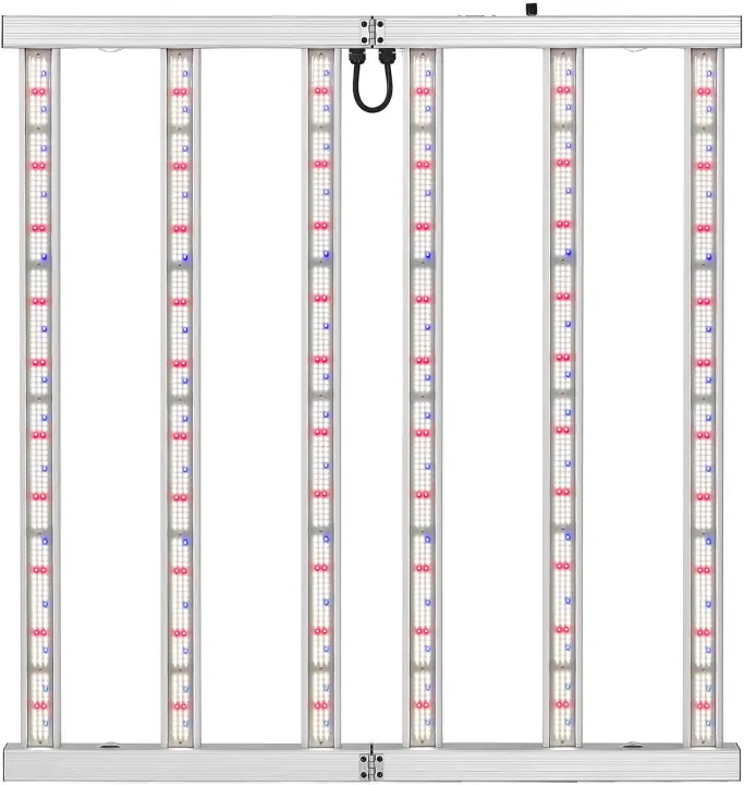 600W Foldable 6-Bar LED Grow Light — Full-Spectrum Fixture