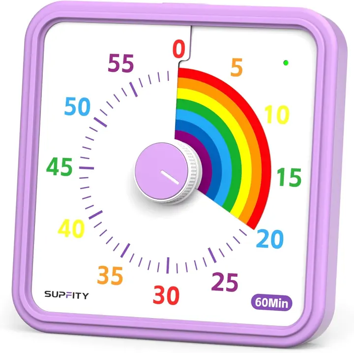 8-Inch Magnetic Visual Timer — 60-Minute Classroom Timekeeper