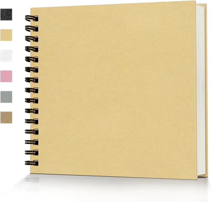 8x8 Scrapbook Photo Album — 60-Page Kraft DIY Memory Book