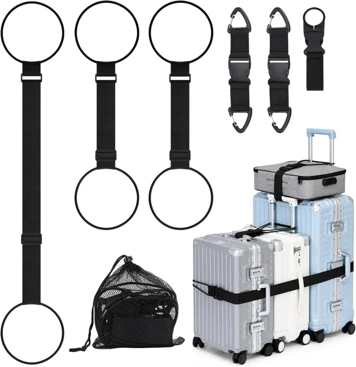 Adjustable Luggage Straps Kit for Travel and Suitcases