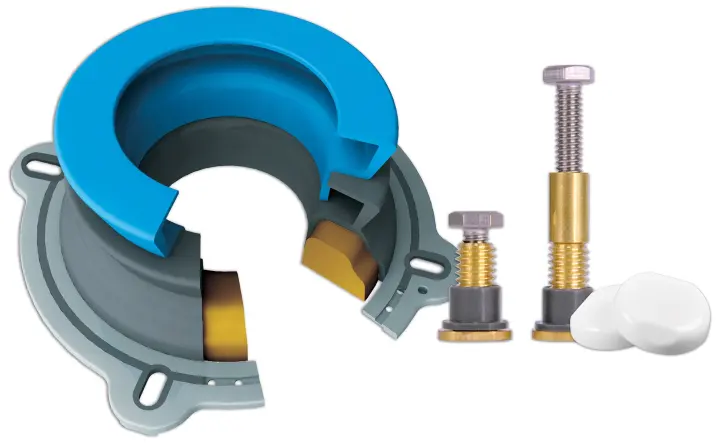 All-in-One Toilet Installation Kit with Perfect Seal Wax Ring & Zero-Cut Bolts
