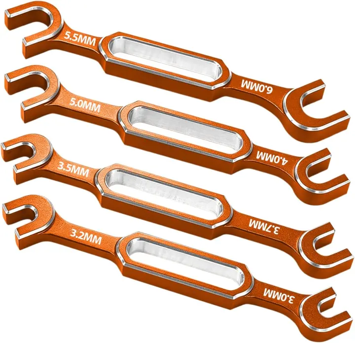 Aluminum RC Turnbuckle Wrench Set — 3.0 to 6.0mm, 8 Sizes