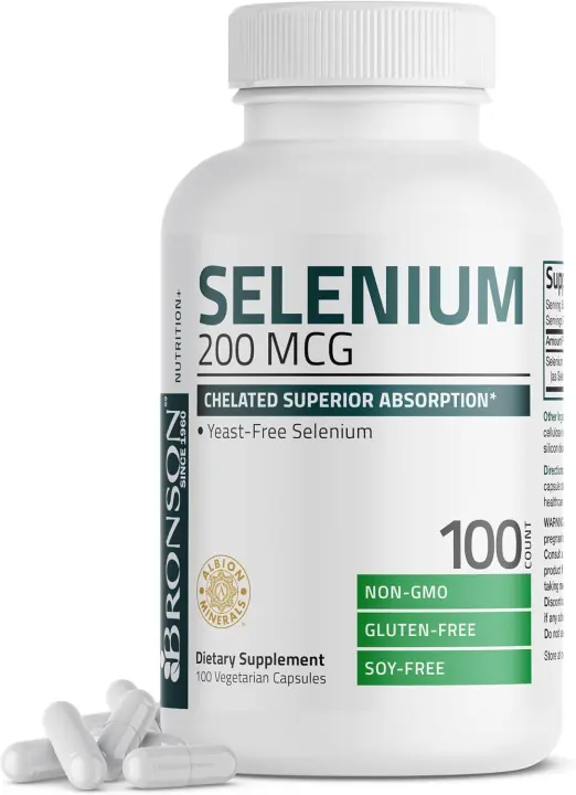 Bronson Selenium 200 mcg Chelated Amino Acid Complex — 100 Capsules