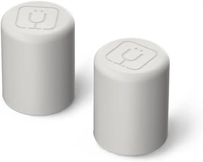 BrüMate Magnetic Straw Caps — Silicone Straw Topper 2-Pack (Dune)