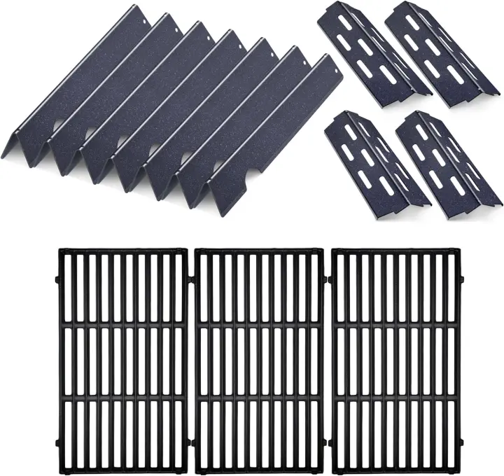 Cast Iron Grill Grates & Porcelain-Steel Flavorizer Bars for Weber Genesis II