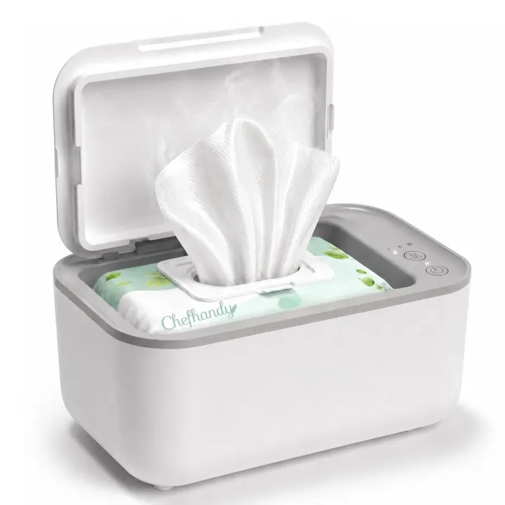 Chefhandy Heated Wipe Dispenser — Large-Capacity Wipe Warmer, White