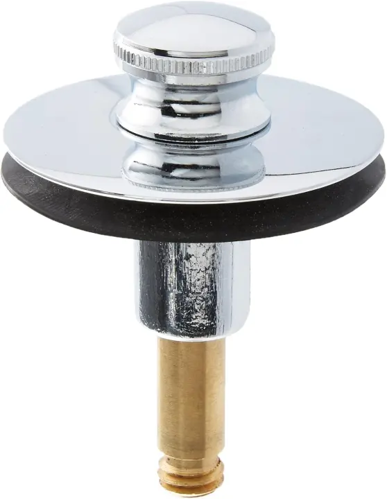Chrome-Plated Brass Lift-and-Turn Tub Stopper — 3/8" Pin