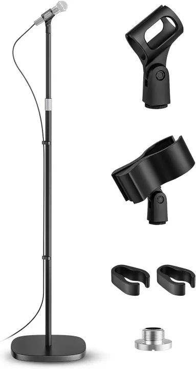 Detachable Microphone Stand with Weighted Base