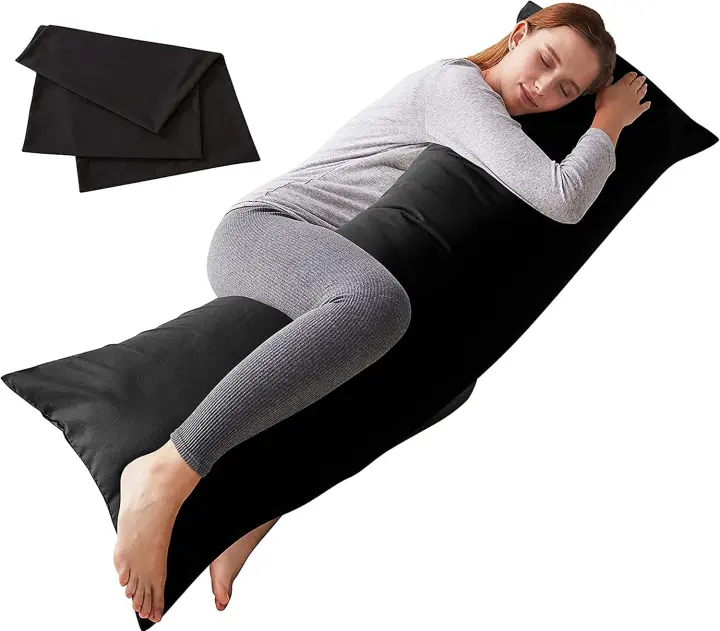 ELNIDO QUEEN 20x54in Long Body Pillow with Removable Case