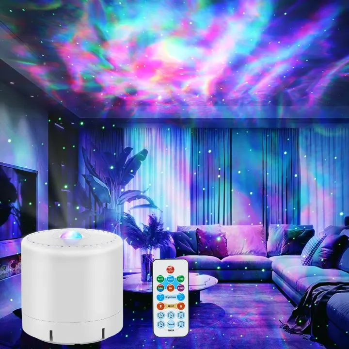 Galaxy Star Projector Lamp with Remote & Timer — Aurora Night Light