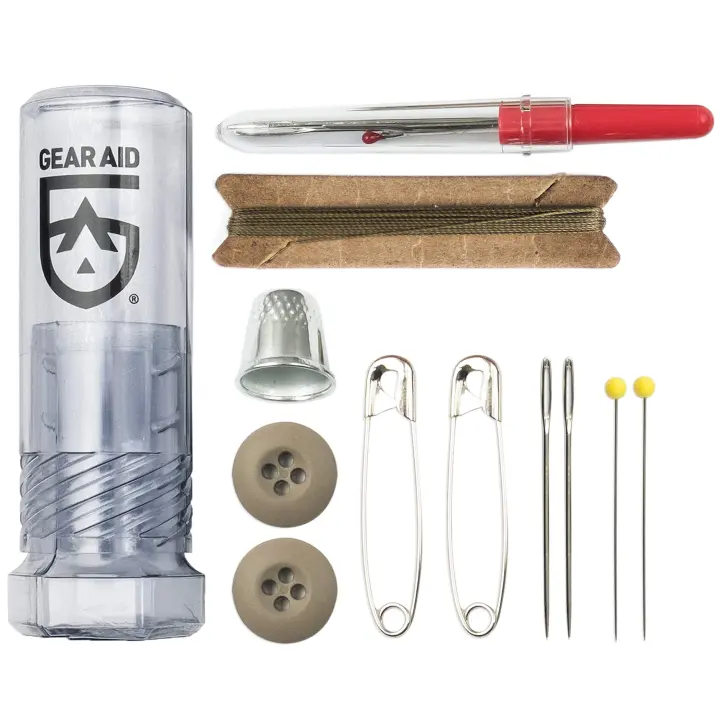 GEAR AID 19-Piece Outdoor Sewing Repair Kit — Heavy-Duty Needles & Thread