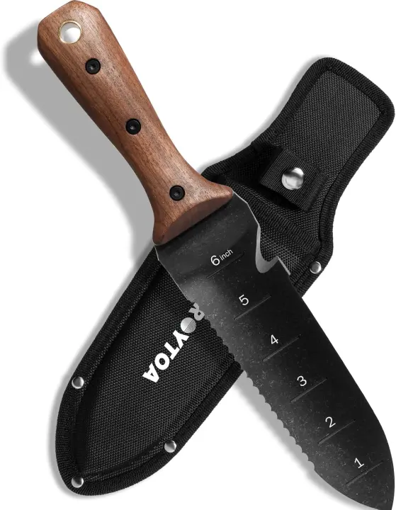 Hori Hori Garden Knife — 7" Stainless Steel Blade with Walnut Handle