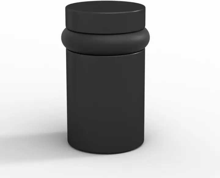 Matte Black Floor-Mounted Door Stopper — 1-Pack