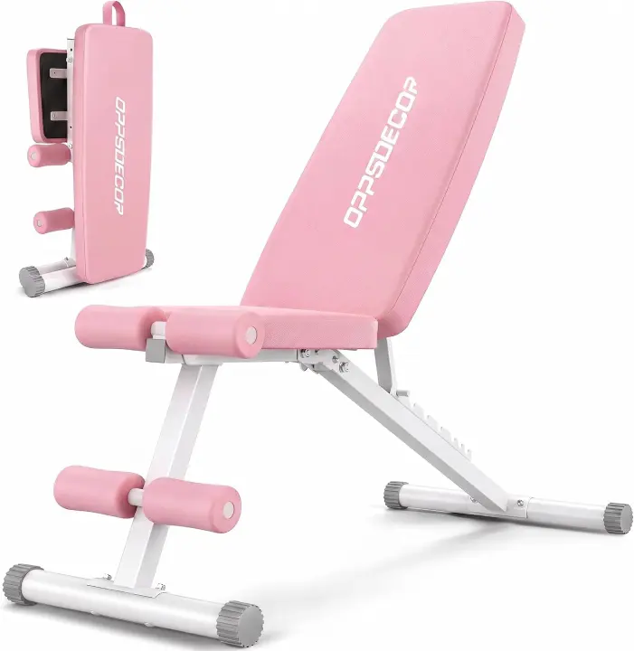 OPPSDECOR Foldable Adjustable Weight Bench — 660 lb Capacity