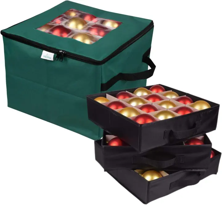 Ornament Storage Organizer Box — Holds Up to 48 Ornaments