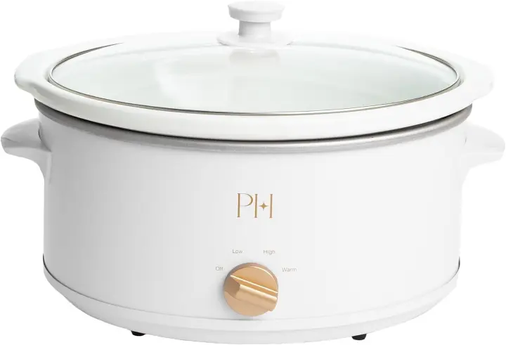 Paris Hilton 6-Quart Manual Slow Cooker — Stoneware, 3 Heat Settings