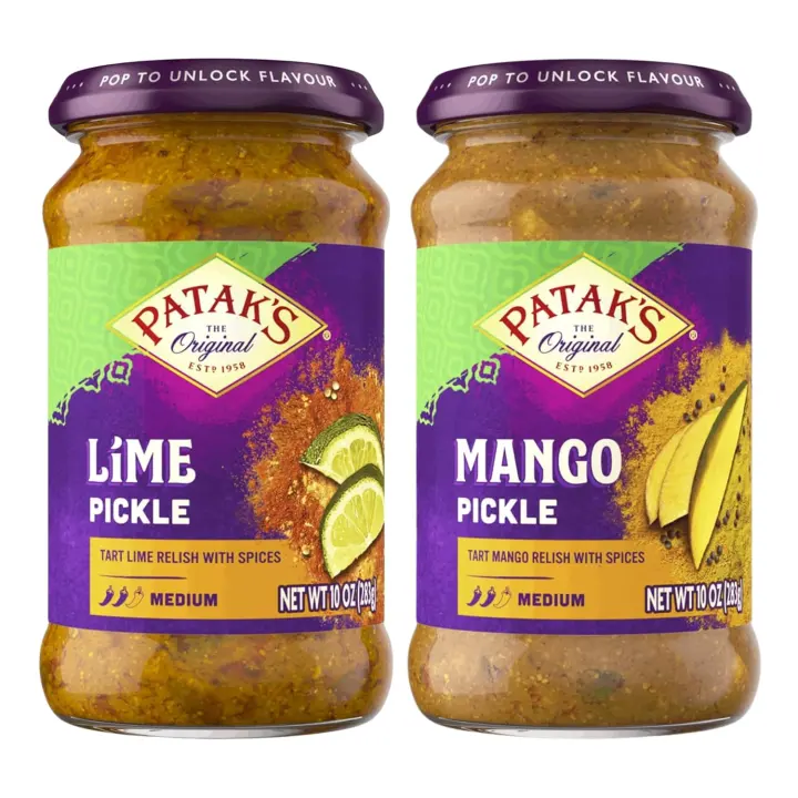 Patak's Medium Lime & Mango Pickle Variety Pack (2 x 10 oz)