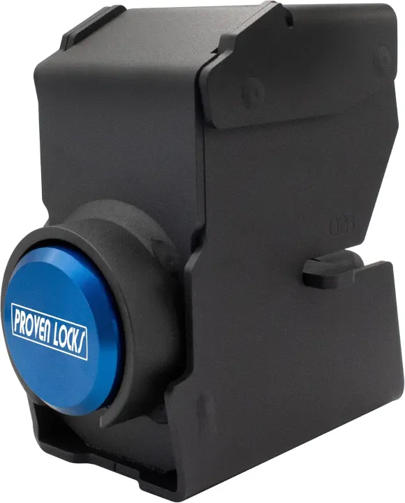 Proven Industries Model 2178 Trailer Coupler Lock — 2-Inch (Blue-Square)