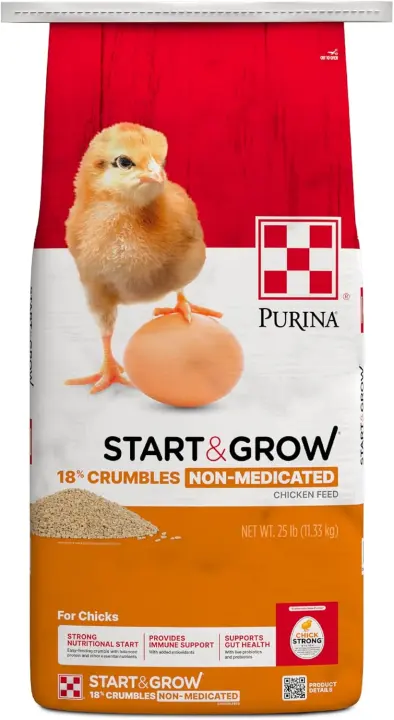 Purina Start & Grow Non-Medicated Chick Starter/Grower Crumbles — 25 lb