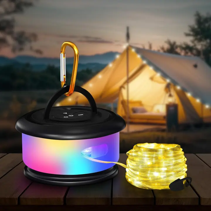 Retractable Rechargeable Camping String Lights — 32.8 ft LED Fairy Lamp