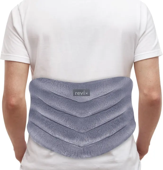 REVIX Wearable Microwave Heat Wrap for Lower Back (Gray)