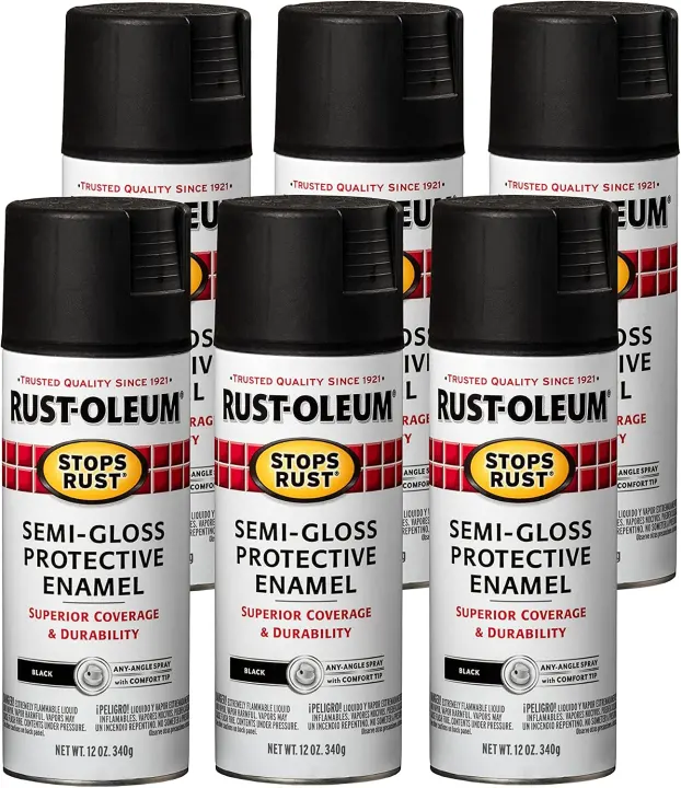 Rust-Oleum Stops Rust Protective Enamel Spray — Semi-Gloss Black