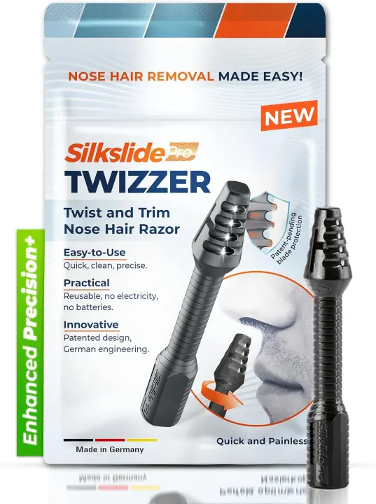 Silkslide TWIZZER Manual Nose & Ear Hair Trimmer — Twist-to-Trim Tool