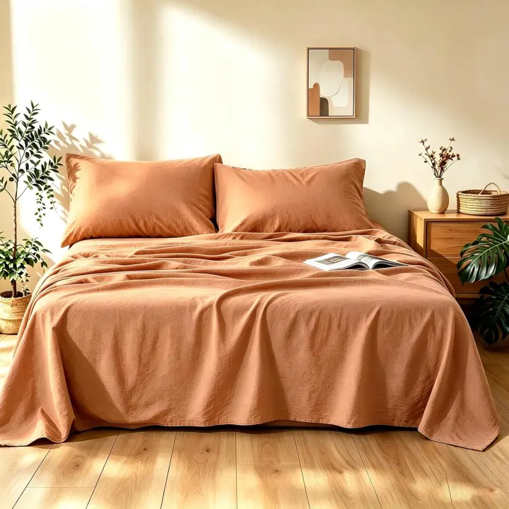 Stone-Washed 100% Linen Queen Sheet Set — Breathable & Cooling