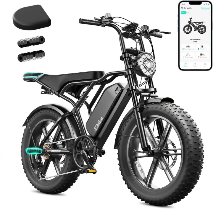 TST Adult Electric Bike — 750W (2000W Peak), 48V 15/25Ah, Fat Tire