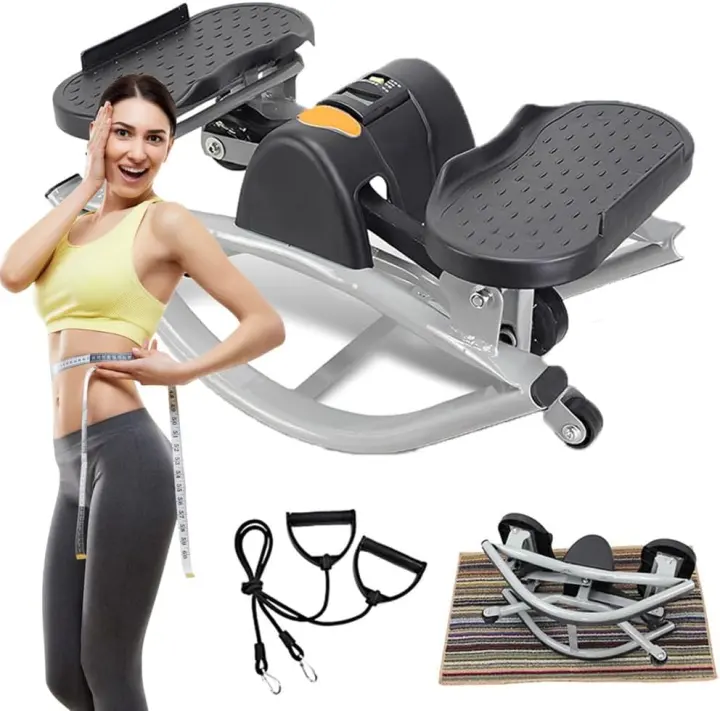 U-Shaped Lateral Rocking Stepper — Compact Home Fitness Machine