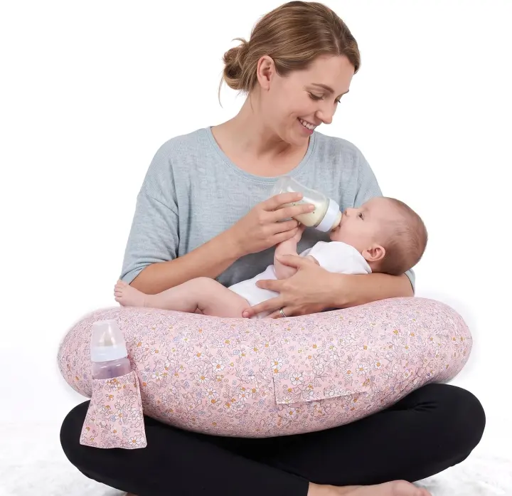 Ultra-Wide C-Shape Nursing Pillow with Adjustable Waist Strap
