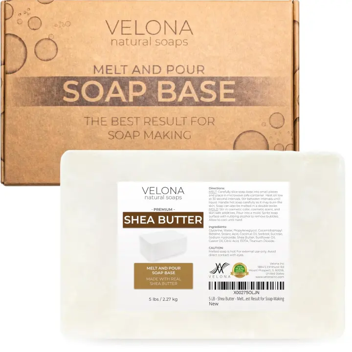Velona Shea Butter Melt & Pour Glycerin Soap Base — 5 lb Block