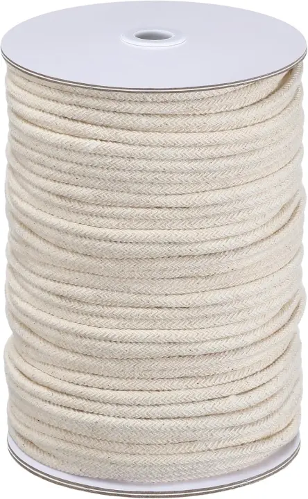 VitalCozy Cotton Piping Cord (0.12 in x 100 yd) Natural Upholstery Cording