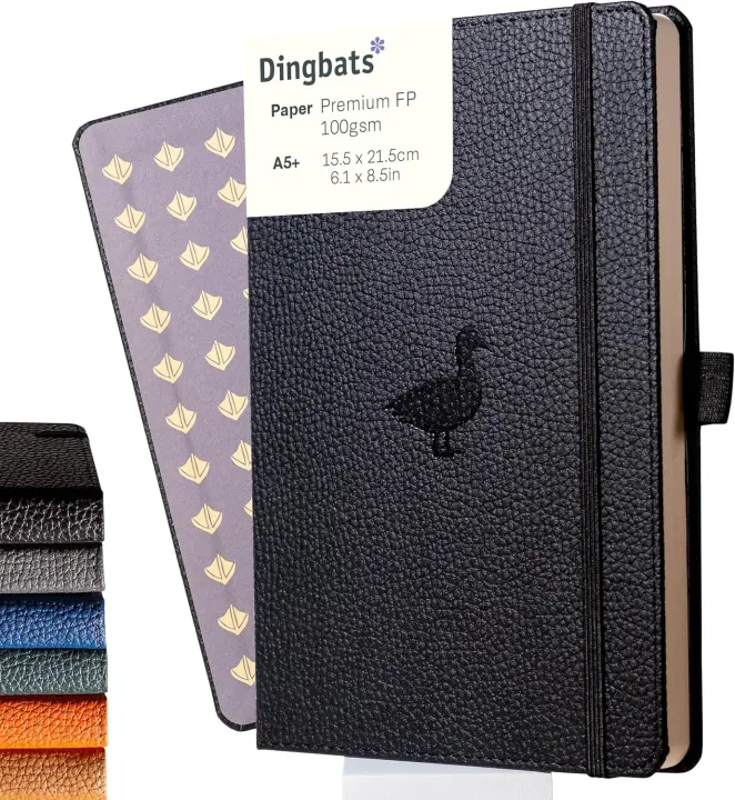 Wildlife Dotted A5 Writing Journal — Vegan Leather Notebook
