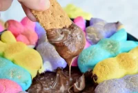 Baked Easter Peeps S’mores Dip