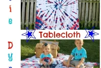 Patriotic Tie-Dye Tablecloth